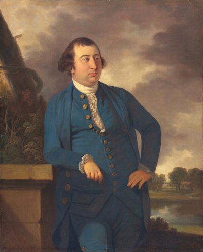 Uomo in un paesaggio indiano, c.1773 da Tilly Kettle
